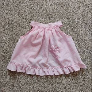 Vintage 1980s Open Back Ruffle Tie Top | Cute Summer Ruffle Top | 18 Months